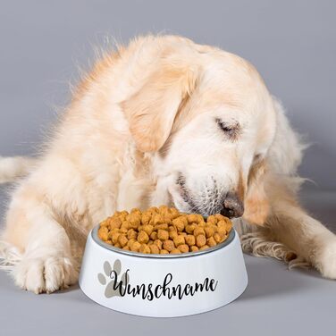 Миска для корму PrintPlanet® з іменем або текстом на вибір - миска для собак з іменем, персоналізована та надрукована - дизайн 2