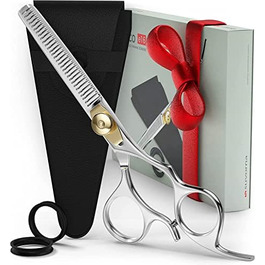 Набір професійних ножиць для стрижки волосся Suvorna 5.5 дюймів (2 шт.) - ножиці для фрізурів, барберські ножиці, ножиці для розрідження волосся. Для салонного використання, підходять для жінок та чоловіків