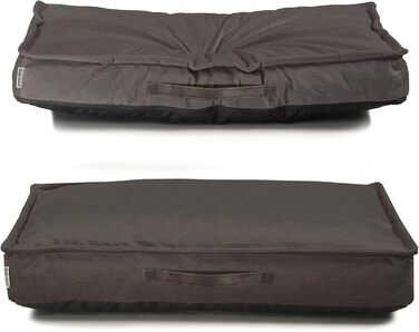 Килимок для собак Sesto Senso Premium, прямокутний, з Memory Foam, знімний чохол, сірий, 100x70 см, модель 1