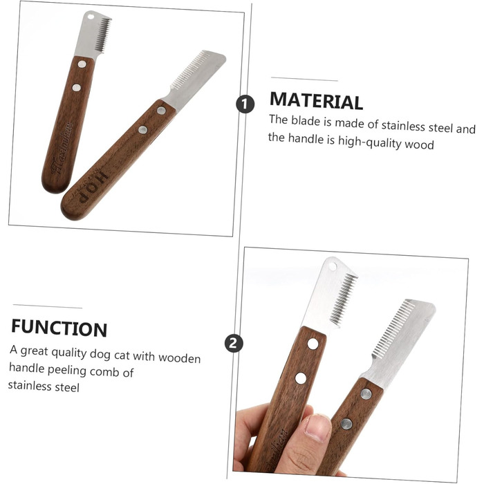 Щітка для вичісування підшерстка для собак та котів BESPORTBLE (2 шт.) - видалення підшерстка та втраченого волосся