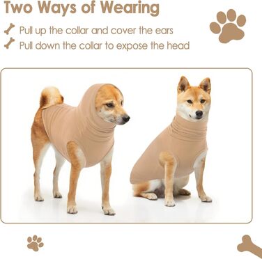 Теплий зимовий пуловер для собак великих порід, пухнастий флісовий светр з високим коміром, Khaki, розмір M