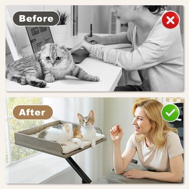 Кішка лежанка PAWZ Road на стіл, дерев'яна, обертова, регульована, гамак для кігтів, до 23 кг, сіра