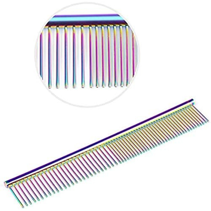 Професійні ножиці для собак 7 дюймів, набір 4 шт. (прямі, вигнуті, розріджувачі), чорний