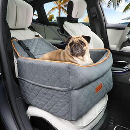 Підвищення для собак, сіре, до 15 кг, знімний, миючий, з кишенями для зберігання, для передніх та задніх сидінь