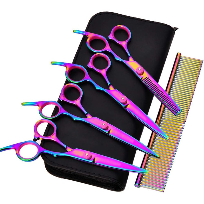 Набір професійних ножиць для грумінгу собак та котів (4 шт.) з нержавіючої сталі