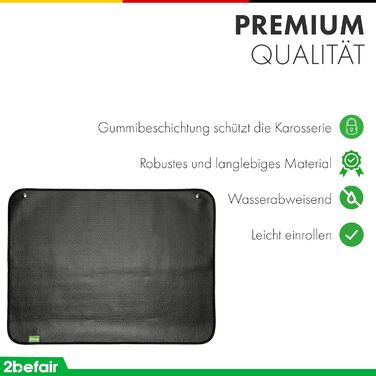 Захист краю багажника - Made in Germany, міцний захист краю багажника при завантаженні/розвантаженні, з кріпленням на липучках, 80 x 60 см, аксесуар для авто