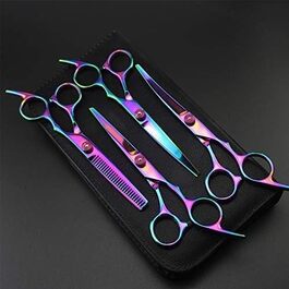 Набір професійних ножиць для грумінгу собак, 6 дюймів, фіолетовий