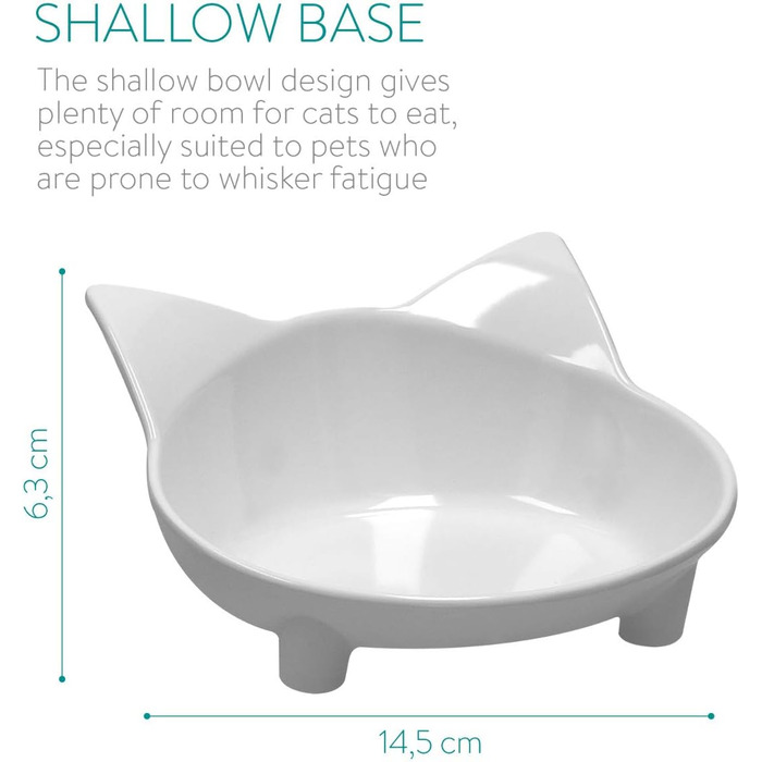 Набір мисок для котів Navaris (3 шт.) - антиковзаючі, 210 мл, для води та корму, миється в посудомийній машині