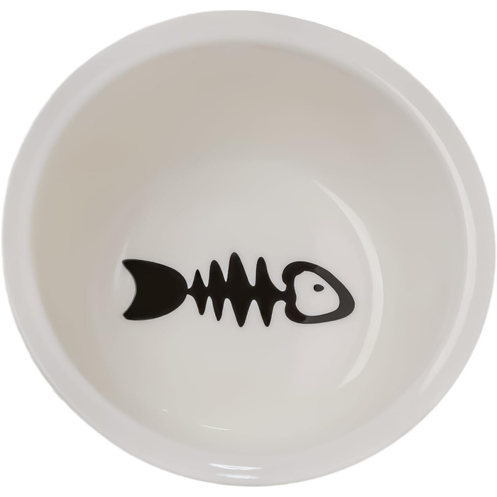 Миска для котів та дрібних тварин HAOTOP, керамічна, біла, 9,9 x 4,6 см