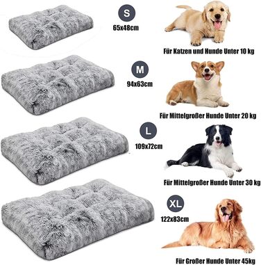 М'яке собаче ліжко SOAI XXL: ортопедичне, антиковзне, для великих собак та котів (94x63 см)