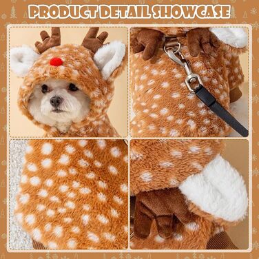 Костюм для тварин на Різдво: костюм для котів та собак (Elch M)