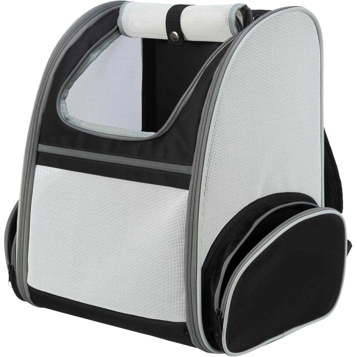 Рюкзак для собак TRIXIE Chloe, 39 × 43 × 27 см, світло-сірий/чорний