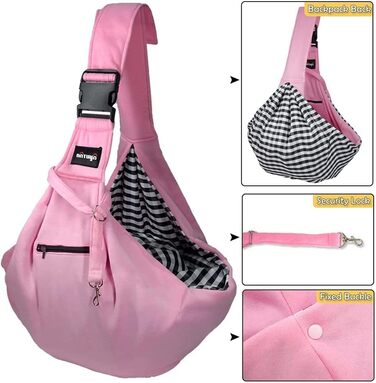 Сумка-переноска для собак та котів NATUYA, чорна (рожева), водонепроникна, для прогулянок та подорожей