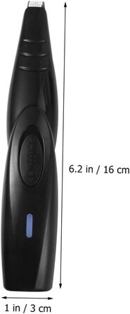 UKCOCO Тример для собак та котів: безпечний електричний триммер для стрижки подушечок лап, без олії, чорний