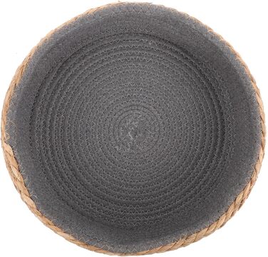 Кругле ліжко для собак та котів POPETPOP з ротангу, 35x35x8 см - миється та дихає, ідеально для вітальні та спальні