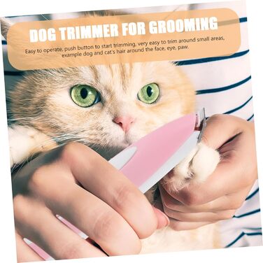 Електричний триммер для собак та котів DOITOOL - 2 шт. Безшумна машинка для грумінгу з підзарядкою, рожева (15.8*3.3 см)