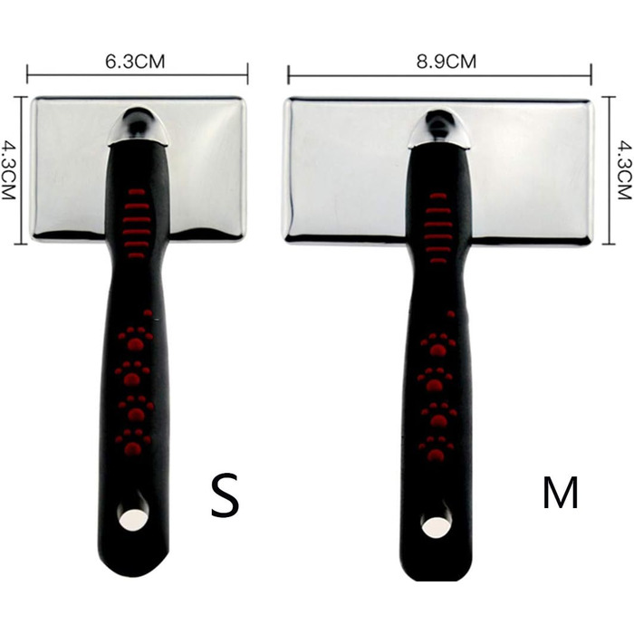 Професійна щітка для грумінгу тварин Slicker Brush Plus Kamm - для всіх порід, видаляє шерсть (чорна, M)