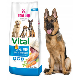 Сухий корм для собак Gold Dog Vital Premium з лососем та рисом, 12 кг