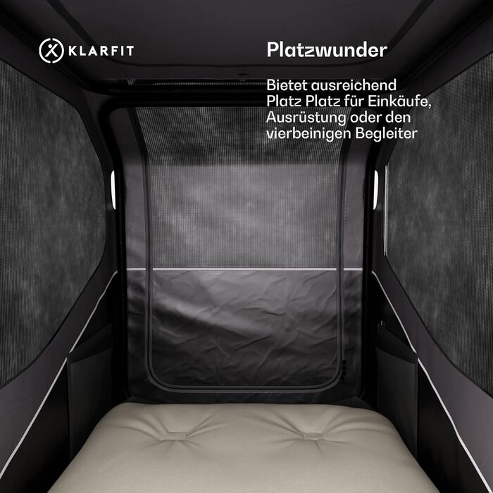 Причіп для собак Klarfit Goldie Home, 334 л, водовідштовхувальний, для дому та вулиці, вантажопідйомність 40 кг, складаний, 16-дюймові колеса