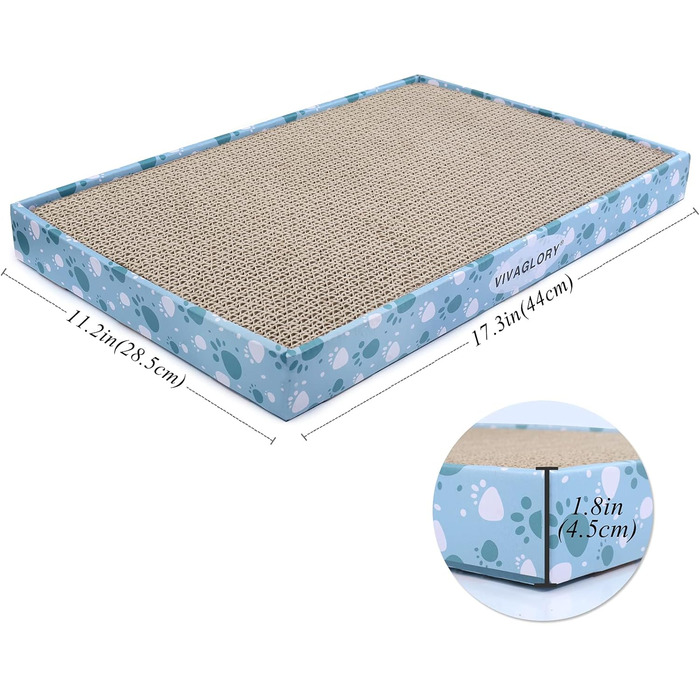 Кігтеточка для котів VIVAGLORY з картону, 3 шт. в упаковці, XL (44 x 28,5 см), з котячою м'ятою
