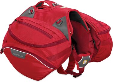 RUFFWEAR міцний туристичний рюкзак для собак, з 2 пляшками по 1 л, для малих порід, регульований розмір S, червоний (Red Currant), Palisades Pack