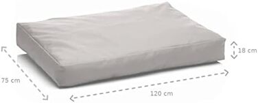 Ліжко для собак Juelle з екошкіри, м'який килимок, ліжко-печеринка для великих собак, біле, 120x90 см