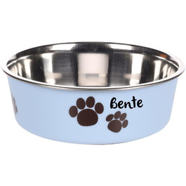 Миска для собак з нержавіючої сталі Petslino Hellblau XL, 2200 мл, з гравіюванням, антиковзаюча, для великих собак