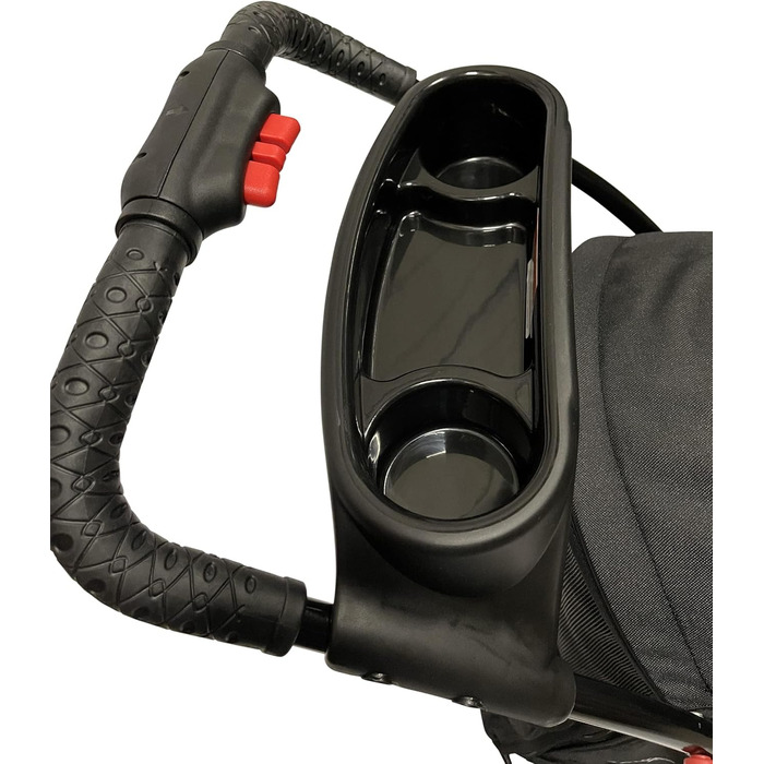 Petique Chinook Schwarz: розкішний візок для собак | Колеса 30 см, EVA, світловідбивачі | До 23 кг