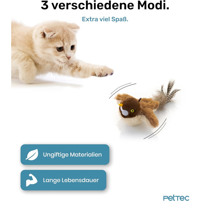 Інтерактивна іграшка для котів PetTec® з лазерною указкою - автоматична, електрична, 24/7 зайнятість