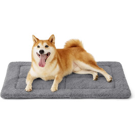 Килимок для собак середніх порід BEDSURE, 89x56 см, сірий - водонепроникний, з шаруватим наповнювачем та Sherpa-плюшем