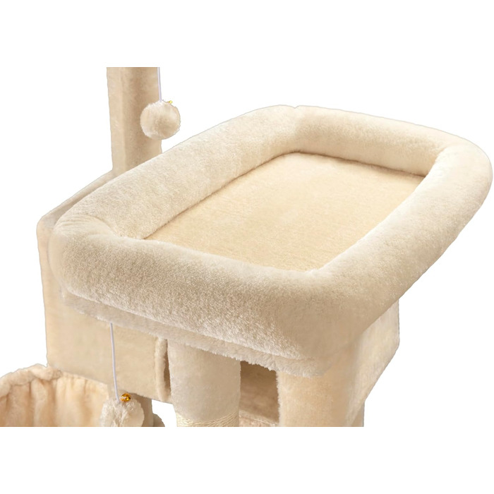 Декілька рівнів, гамак та кошики: кігтеточка MUTICOR для великих котів, 168 см, бежева