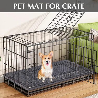 Ортопедичний лежак для собак BVAGSS, м'який килимок для собак, лежак для собак середніх та великих порід (76x50x4 см, світло-сірий)