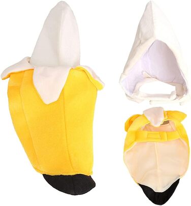 Костюм для собак Банан, карнавальний костюм для собак, XL (Окружність шиї 41-48 см, груди 58-69 см, довжина 43 см)