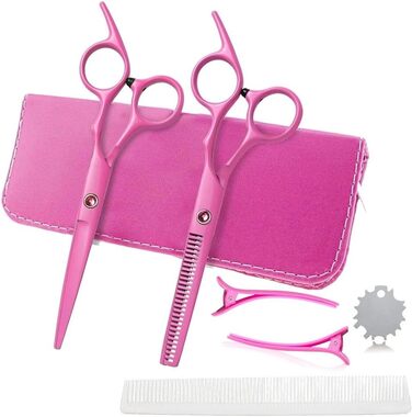 Набір професійних ножиць для собак 6.7 дюймів, рожевий. Ножиці для грумінгу, моделювання та стрижки шерсті собак та котів
