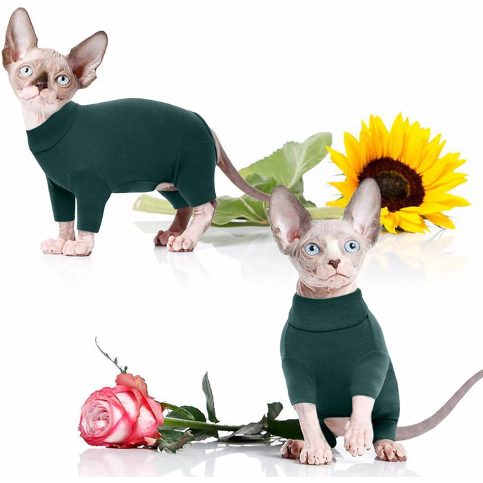 Костюм для котів Sphynx, чотириногий светр після операції, одяг для котів Hjyokuso, пуловер для Sphynx, Cornish Rex, Devon Rex, Peterbald