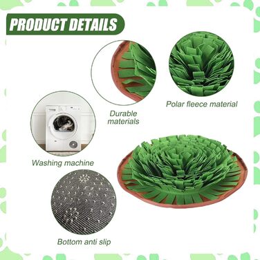 Schnüffelmatte для собак: інтерактивна килимок для годування, навчання та розваг. Матеріал: зелений