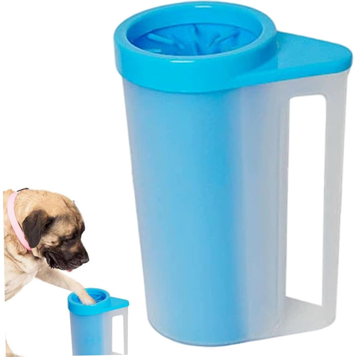 Миска-мийка для лап собак Joygoodta з м'якою силіконовою щіткою, портативна, 360° очищення, для дому