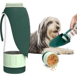 Вода для собак 2-в-1: пляшка та миска для прогулянок, кемпінгу та подорожей