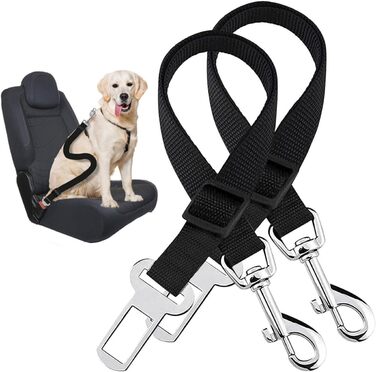 Ремінь безпеки для собак, регульований, міцний, 70 см, 2 шт.