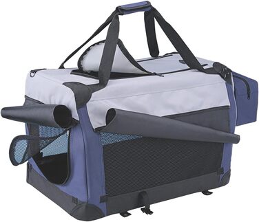 Транспортна сумка для тварин Nobby Traveller PLUS, синьо-сіра, 50x35x35 см