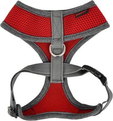 М'яке собаче нашийник Puppia Soft Harness II - для маленьких та середніх собак, регульований, винний колір, розмір M