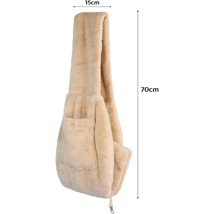 Трансформер для цуценят, плюшевий, теплий, для маленьких собак та котів, до 5 кг, м'який, зручний, звільняє руки, переноска для тварин, переноска для котів, переноска, широкий плечовий ремінь, портативна, бежевий