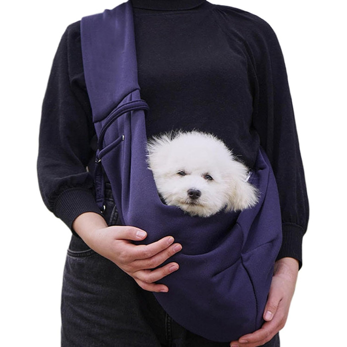 Сумка-переноска для котів та цуценят, блакитна, з сумкою для дрібних собак