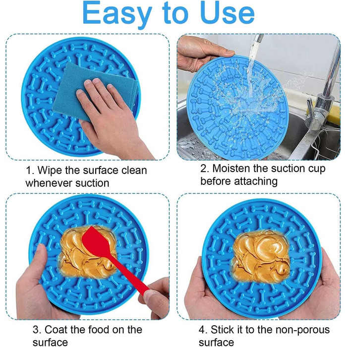 Лежанка-лежак для собак з силікону з присосками, антистрес, навчання, відволікання, без запаху