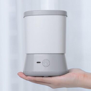 Автоматичний мийка лап для собак - 2 швидкості, захист від бризок, аксесуар для догляду вдома, у подорожах, на природі, сірий