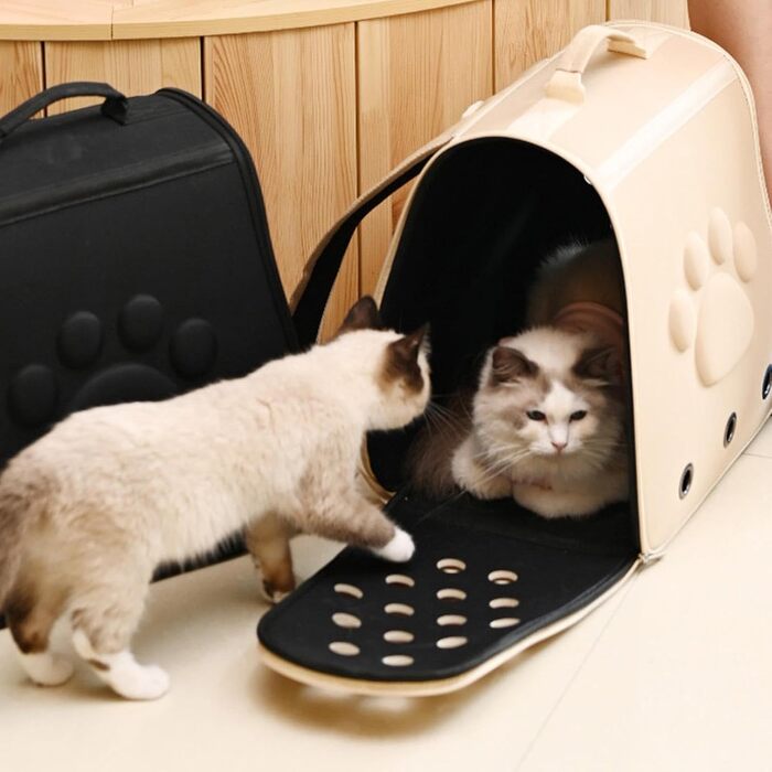 Транспортер для кошенят та цуценят - переноска для котів та собак, кавовий (хакі)