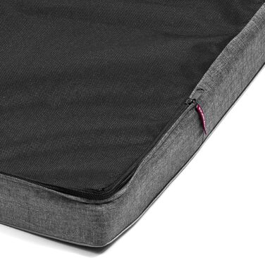 Матрац для собак BOUTIQUE ZOO XL 120x100x6 см, лежак з кодурою, сірий, для великих і малих порід, елегантний, легко прати