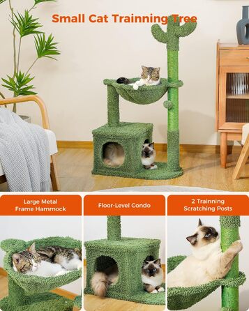 Дряпка-дерево для котів PAWZ Road Кактус 102 см з гамаком, ігровий комплекс для домашніх котів