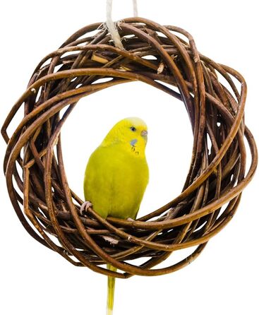 Дерев'яний іграшковий кілечко з лози для птахів (волинки, корели та ін.); Vogelgaleria®