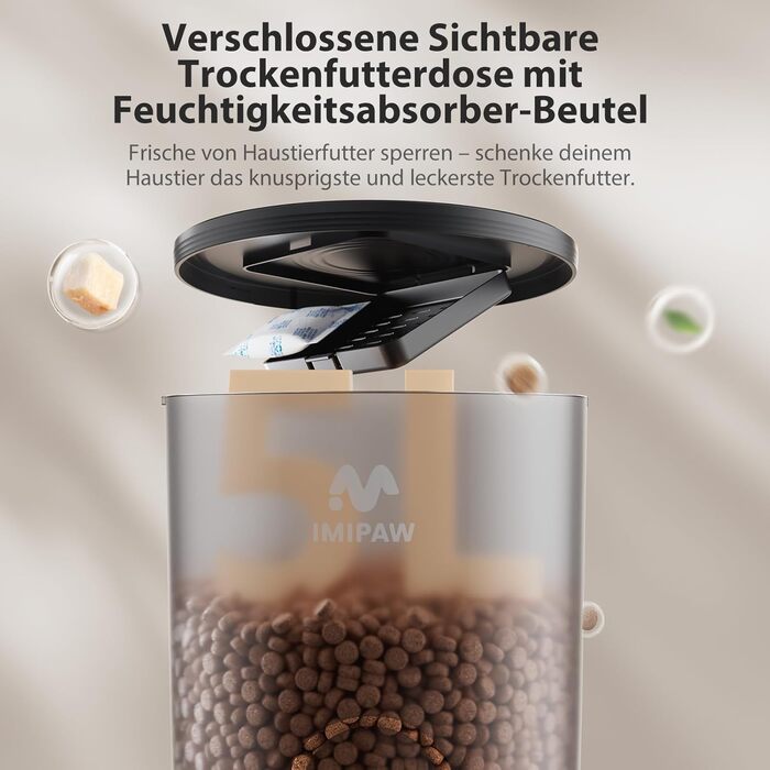 Автомат годівлі для котів IMIPAW 5G WiFi, з керуванням через додаток, для котів та собак